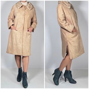 VTG mink collar shade coat jacket